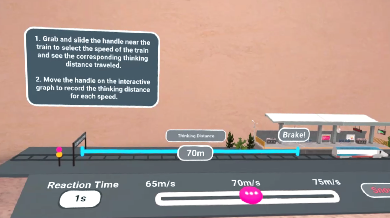 Screen grab from a virtual reality maths module