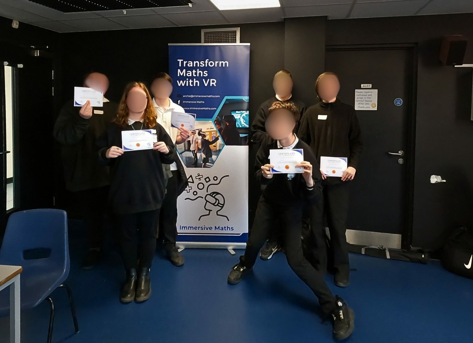 Image showing students who have completed VR STEM workshop